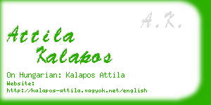 attila kalapos business card